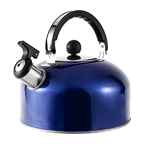 SNOWINSPRING - Hervidor de agua con silbato para cocina de gas, botella de agua, hervidor de té, silbato de acero...